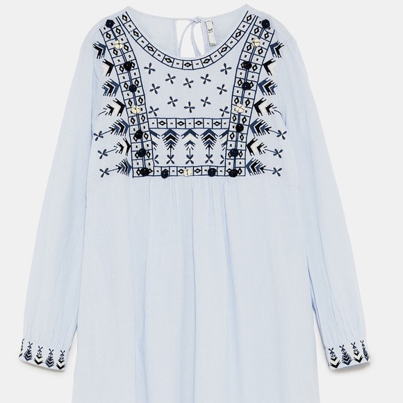 FINAL SALE!!!ZARA POMPOM & EMBROIDERY DRESS - Picture 4 of 7